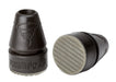Two black and gray crutch tips with 'Tornado Air' branding on a white background