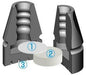 Tornado Tips GT Gel-Filled Ultra Durable Crutch Tips (pair) - Thomas Fetterman Inc.