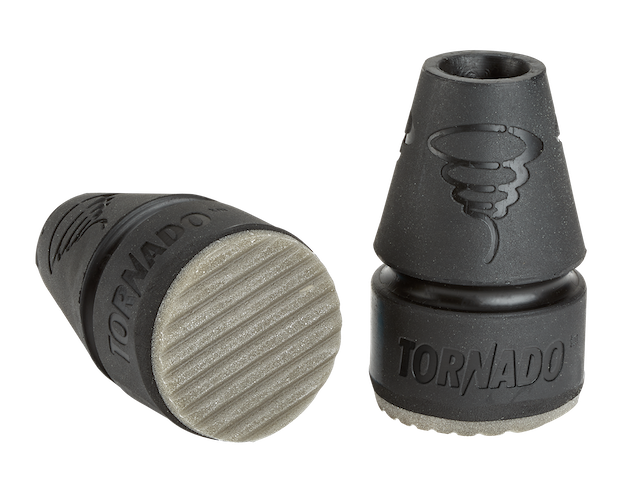 Award Winning Tornado Crutch Tips RT RainSlip Resistant, 1 Pair